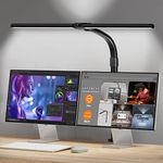 LOTTBUTY LED Desk Lamp for Study,24W Double Head Desk Lamps Office,Eye Protection Desk Light with Clamp,25 Lighting Modes,Monitor Light Bar for Study/Working/Computer/Reading/Workbench/Painting