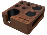 Espresso Tamping Station，Tamper Station fit for storage 51-58mm Tamper Distributor Portafilter,Walnut Tamper Holder,Coffee Portafilter Holder