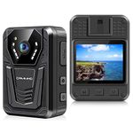 CAMMHD 4K/2160P Body Cameras with Audio and Video Recording IP68 Waterproof 3400mAh 12-14 Hrs Infrared Night Vision 2.0" Display, Body Worn Camera for Security/Police/(with 128G TF Card)