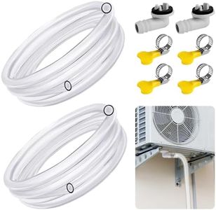 UNIFAMLIY 2Pack Portable Air Conditioner Drain Hose, 10Ft Universal AC Drain Hose Kit, Kink-Free Drain Hose for Air Conditioner with 3/5 Inch Connector and Clamp Window AC Mini-Split Unit Parts