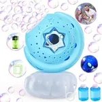 Kid Odyssey Bubble Machine, 650ML Automatic LED Bubble Machine with 20000+ Bubbles Per Min, 72 Holes Rechargeable Bubble Blower Maker Toys for Kids Ages 3+ Party Wedding Birthday, Blue & Magic Star