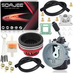 SOAJEE Carburetor Filter for 49cc 50cc 60cc 66cc 70cc 80cc 2-Stroke Engine ATV Motorcycle Motorized Bicycle Moto Quad Scooter Go Kart Moped Chopper Brush Cutter Pocket Dirt Super Rocket Mini Bike