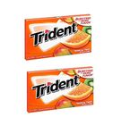 Trident Sugar Free Chewing Gum 2 Pieces Tropical Twist Flavor 14 Sticks, 26 G