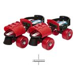 Amazon Brand - Symactive Roller Blade Skates, Ultra-Durable, Adjustable, for 6 to 14 Years (Unisex, Red)