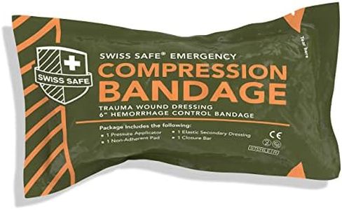 Swiss Safe 6 Inch Israeli Bandages Trauma Kit - Sterile Elastic Compression Bandage - Emergency Military IFAK - HSA & FSA Eligible - 6 inch