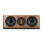 Wharfedale EVO 5.C Centre Speaker – 2‑Way Bass‑Reflex Design, Dual 5″ Kevlar Woofers & AMT Tweeter, 89 dB Sensitivity, 4 Ω Impedance (Walnut)