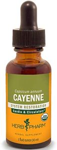 Herb Pharm Certified Organic Cayenne Extract for Cardiovascular and Circulatory Support - 1 Ounce