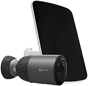 EZVIZ Spotlight Battery Powered Security Camera with Solar Panel, 1080P Outdoor Wifi Camera, Color Night Vision, 2-Way Talk, Human Detection, Waterproof, Built-in 32GB/iCloud Storage, Alexa, BC1C Kit