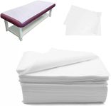 Sassyvilla Disposable Bedsheets, Non-Woven Spa Massage Bed Sheets Table Top Cover Sheets for Clinic Sanitry Mats Travel Hospital Hotel Salon Sheets 31 * 72 Inch - Whit(Pack of 20)