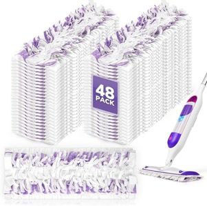 AIR U+ 48 Pack Disposable Power Mop Pads Refills for Swiffer Power Mop, Unscented 14-Layer Thickened Multi-Surface Cleaning Solution Replacement Mopping Refills Pads for Surface Floor Cleaning
