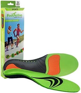 FootActive Sports Insoles High Impact Full Length Advanced Orthotic Arch-Support Insoles for Sports, Athletics, Leisure, Work and Play | Relief from Plantar Fasciitis and Heel Pain -XL - 11/13 UK