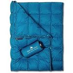 Get Out Gear Down Camping Blanket - Outdoor Lightweight Packable 650 Fill Power Down Blanket Compact Waterproof and Warm Backpacking Quilt for Camping Hiking Travel Hammock