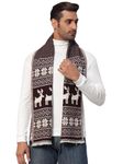 Ravaiyaa - Attitude is everything Deer Pattern Muffler Winter Woolen Scarf Men's Casual Soft And Warm Maffler70 x12 (Wine)