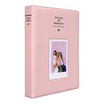 128 Pockets Mini Photo Album for Fujifilm Instax Mini 70 7s 8 8+ 9 11 25 50s 90, Polaroid Z2300, Polaroid PIC-300P Film Instant Camera & Name Card (Pink)