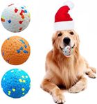 BESTZONE Dog Balls for Aggressive Chewers 2.5 Inch, Indestructible Tennis Balls for Dogs, Durable Bouncy Dog Toy Balls, Interactive Dog Toys for Fetch Game, Lightweight Floating Dog Water Toy