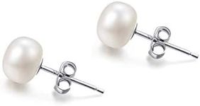 5MM Small White Real Pearl Earrings