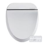 ZMJH A102DS-W Electronic Bidet Toilet Seat, Round, Smart Unlimited Warm Water, Heated Seat with Slow Closes, Vortex Wash, Warm Dryer, Rear and Front Wash, Remote Control, Night Light, White