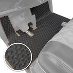 Xtreme Mats Golf Cart Floor Mat Compatible with Yamaha Drive2, Full Coverage Golf Cart Floor Liner Mat - Fits Yamaha Drive2 Models Only (2017-2023) & UMAX Rally 4x4 - Black with Beige Trim