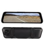 9in Mirror Dash Cam Backup Camera, 2K HD Night Vision Connect 170 Degrees Wide Angle Voice Control Dash Cam, Rear View Mirror Car Recorder for Car Truck