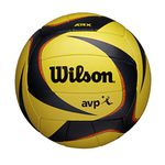 Wilson Volleyball AVP ARX, Mixed leather, Outdoor and indoor volleyball, beach volleyball, Yellow/Black