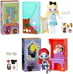 SWEET SEAMS Disney Single Pack Bundle: The Nightmare Before Christmas - Sally & Alice in Wonderland 6" Soft Rag Dolls and Playsets