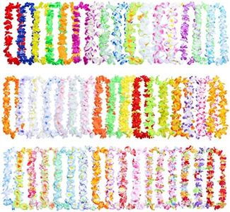 50 decorazioni per feste hawaiane, 50 stili hawaiani Leis, collana con fiori hawaiani per feste tropicali hawaiane a tema spiaggia forniture per feste notturne hawaiane bar luau aloha vacanze in