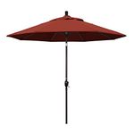 California Umbrella GSPT908117-5407 9' Round Market Umbrella, Crank Lift, Push Button Tilt, Sunbrella Henna