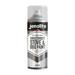 JENOLITE Directorust BBQ & Stove Spray Paint | SILVER | 400ml | Very High Temperature Paint Up to 650°C | Barbecue Paint, Stove Paint, Chimineas, Wood Burner, Automotive, Fire Screens & Surrounds