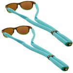 DriftFish Floating Sunglass Strap | Float Your Eyeglasses and Sunglasses| Glasses Float Adjustable Eyewear Retainer | Includes 2 Floatable Lanyards, Blue