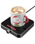 Maestri House Mug Warmer, Electric Coffee Cup Warmer for Desk with 3-Temp Settings,Auto Shut Off, Constant Temperature Heating for Beverage, Milk, Tea and Hot Chocolate at Home & Office (Silver)