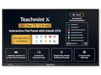 Teachmint X Interactive Flat Panel with Inbuilt CPU for Teaching 75 Inch (1.9m) | Google EDLA | X2 75 Star Interactive Whiteboard Android 14 | 8GB, 128 GB| Octa-Core | Digital Board for Classrooms
