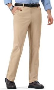 Willit Mens Golf Pants Stretch Dress Pants Quick Dry Work Business Slacks Casual Pants with 4 Pockets Light Khaki 38W x 28L