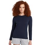 Hanes Women’s Perfect-T Long Sleeve T-Shirt, Hanes Navy, Medium