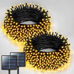 JMEXSUSS 2 Pack Solar String Lights