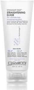GIOVANNI ECO CHIC Straight Fast Straightening Elixir - Helps Smooth Curls & Straighten Hair, Temporarily Straightens Hair, Heat Protectant, Paraben-Free - Straight Fast Elixir, 6.8 Fl Oz