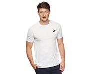 Nike Men Club Embroidered Futura T-Shirt - White/Black, Small