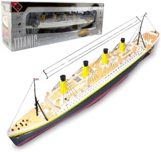 Mechryptic RC Boat for Pools and Lakes, 2.4G RC 3CH Electric NQD Titanic Cruise Ship Watercraft Model with LED Lights, Ideal Gift for Adults (RTR)