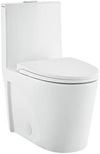 St. Tropez One-Piece Elongated Toilet Vortex Dual-Flush in Matte White 1.1/1.6 gpf