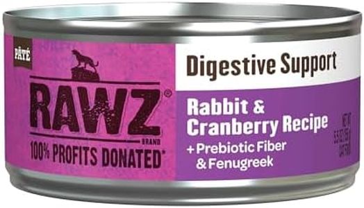 Rawz Digestive Support CAT Food 5.5 Ounce Cans, 24 Pack (Rabbit/Cranberry)