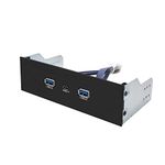 EZDIY-FAB 2-Port USB 3.0 Type A+USB 3.1 Type C GEN 2-5.25 inch Front Panel USB Hub(20 Pin Connector- 73cm Cable) Metal Front Panel USB Hub,USB3.1 Extender 10 Gbps High Speed Data Transfer