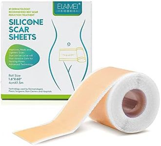 Silicone Gel Tape for Scar Removal Washable reusable lasting silicone gel scar tape acne burn plastic surgery surgical scar patch for breastfeeding moms (Roll Size 1.6" x 60")