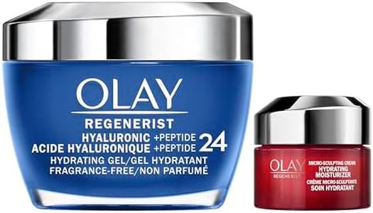 OLAY REGENERIST HYALURONIC ACID + PEPTIDE24 GEL FACE MOISTURIZER, FRAGRANCE-FREE, 50 mL + OLAY REGENERIST MICRO-SCULPTING CREAM, TRAVEl SIZE, 15 mL