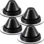 Yaocom 4 Pcs Black Pipe Flashing Boot for Pipe OD 1/4" to 5" EPDM Flexible Roof Jack Pipe Boot Metal Roofing Boots, 7-3/4 Inch in Base Diameter