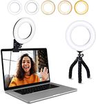 Ring Light, Video Conference Lighting Kit 3200k-6500K Dimmable Led Ring Light Clip on Laptop Monitor for Zoom Meeting/Remote Working/Video Calls/Live Streaming/YouTube Video/Makeup/TikTok