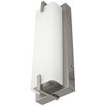 Sunlite 81034 13.5-Inch Modern Brushed Nickel Wall Sconce Light Fixture, 15 Watts (60W=), 850 Lumens, 3000K Warm White, Dimmable, ETL Listed, for Hallways, Offices and Bedroom Use