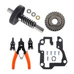 9706529 HuthBrother Worm Gear Kit Compatible With Whirlpool 5QT&6QT 9709231 Replacement Gear Parts with 9703445 Bearing & Gear 9706529 with the 9709511 Gasket and 9703680 Circlip & With Snap Ring Pliers