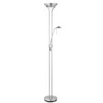 National Lighting Mother and Child Uplighter Floor Lamp with Reading Light - Satin Chrome Finish Floor Lamps for Living Room R7s/G9 Bulbs (Not Included)