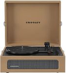 Crosley CR8017B-TA Voyager Vintage Portable Vinyl Record Player Turntable with Bluetooth in/Out and Built-in Speakers, Tan