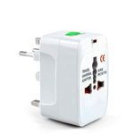 HUMBLE Universal Travel Adapter Plug - International Multipurpose All-in-One Solution for US, AUS, UK, EU, Europe, North/South America & 150+ Countries (Rectangle)