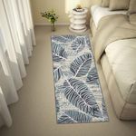 Welspun Blissful Runner for Living Room | 2 x 5 Feet | Indoor Floor Rugs for Bedroom | Suitable for Home or Office | Anti Skid | Machine Washable Carpet | Dark Grey